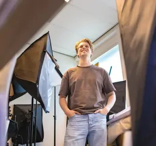 Fotostudio met jongen