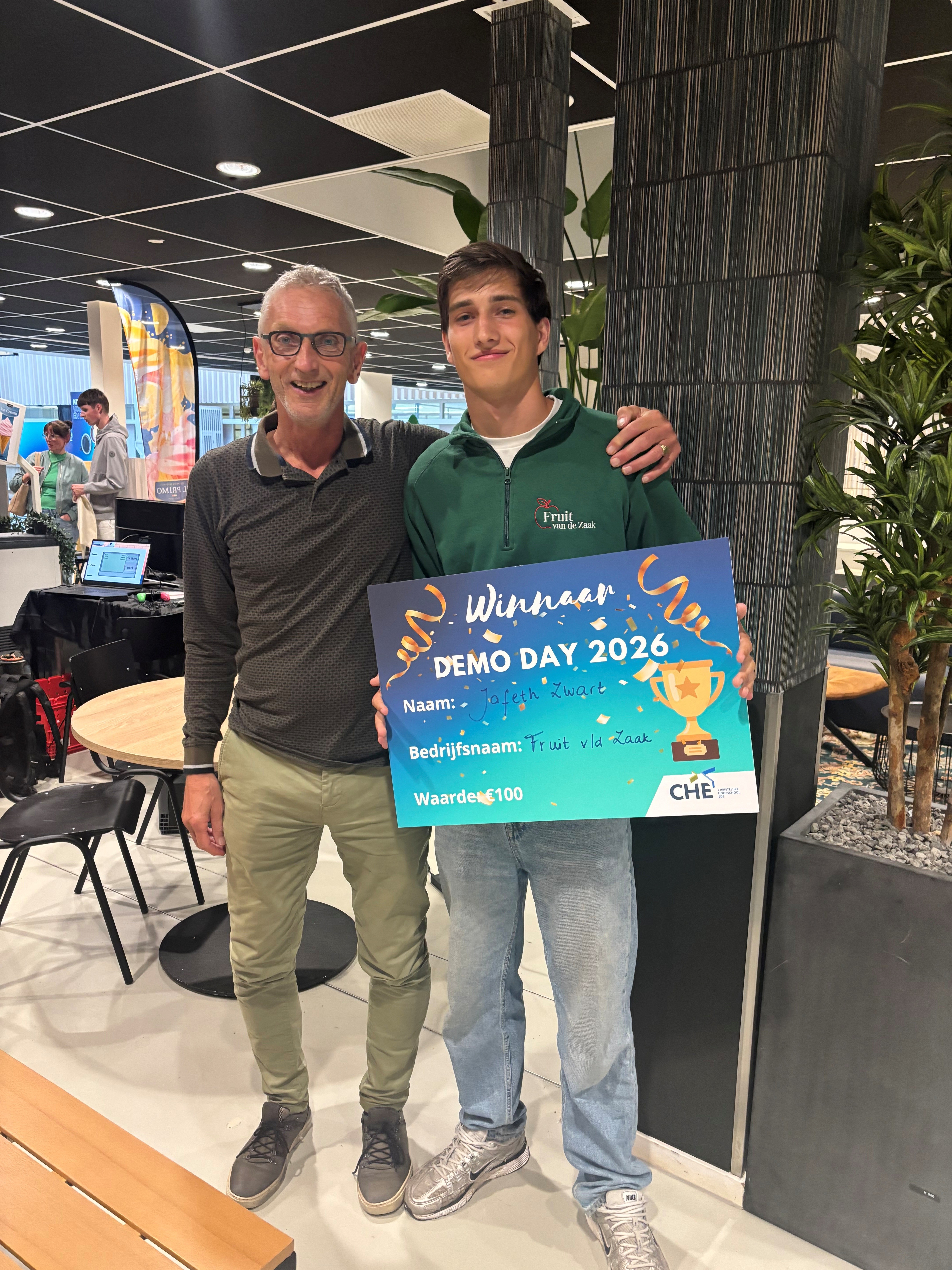 Jafeth Zwart Winnaar Demo Day